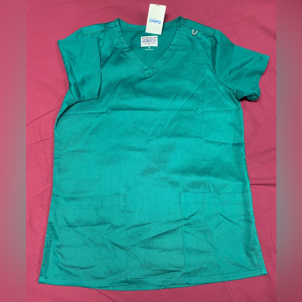 Green Short Sleeve Scrub Top